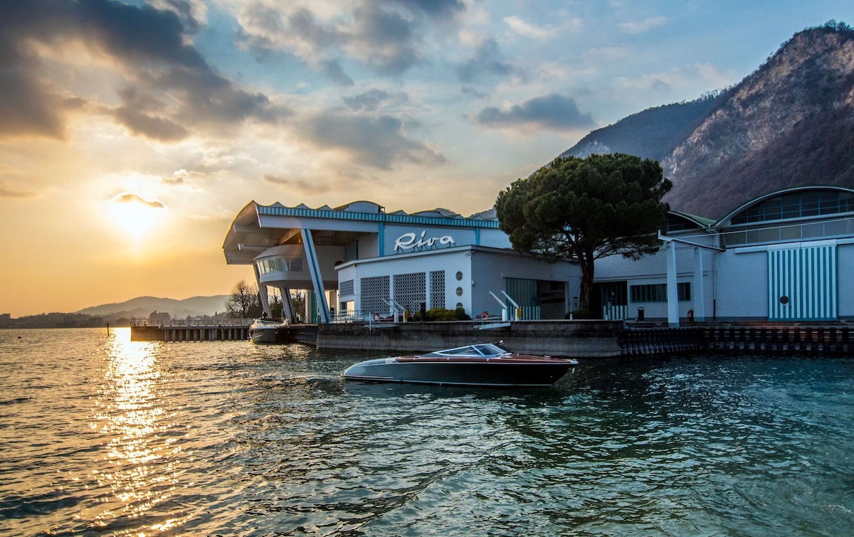 Die Riva Werft in Sarnico mit Carlo Rivas Kommandobr&uuml;cke heute