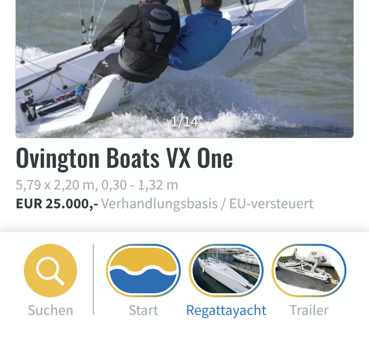 Mit einem Klick l&auml;sst es sich zwischen den gespeicherten Suchen bzw. Search-Feeds hin und her wechseln.