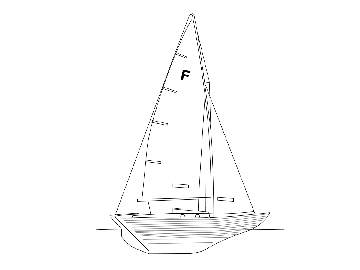 Nordisches Folkeboot Segelriss