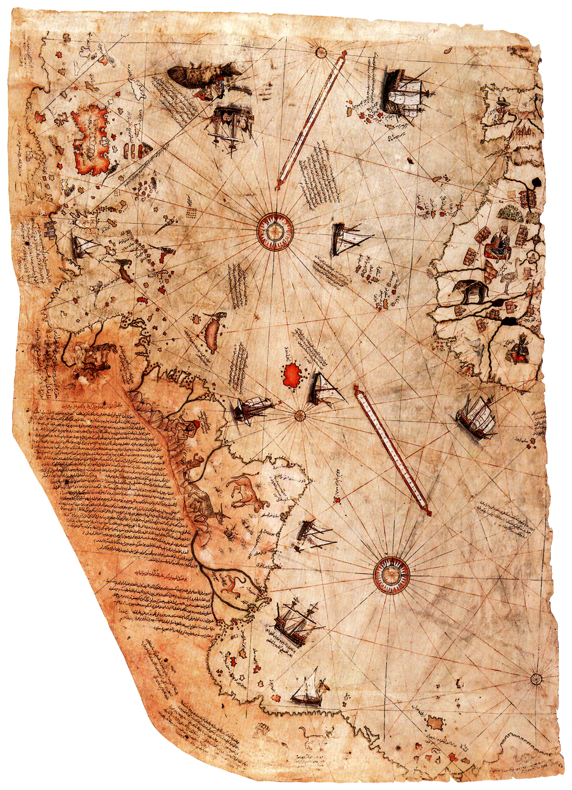 Die Karte des Piri Reis &copy; Piri Reis, Public domain, via Wikimedia Commons