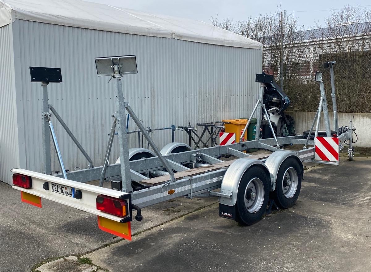 Doppelachser f&uuml;r ein bis 3 m breites 5 t Boot, 7 t Gesamtgewicht