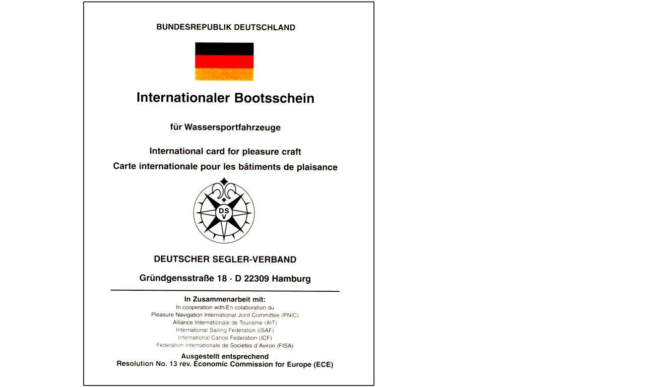 Der Internationale Bootsschein ist alle zwei Jahre zu verl&auml;ngern