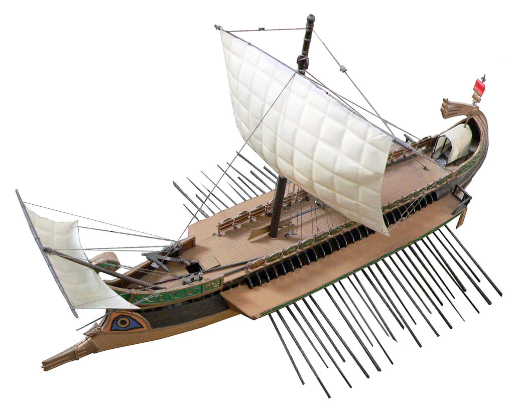 R&ouml;mische Bireme &copy; Rama, CC BY-SA 2.0 FR, via Wikimedia Commons