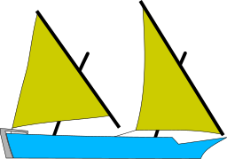 Lateinersegel &copy; Hans_Koberger&amp;#8194;Vector:  Predatorix, Attribution, via Wikimedia Commons