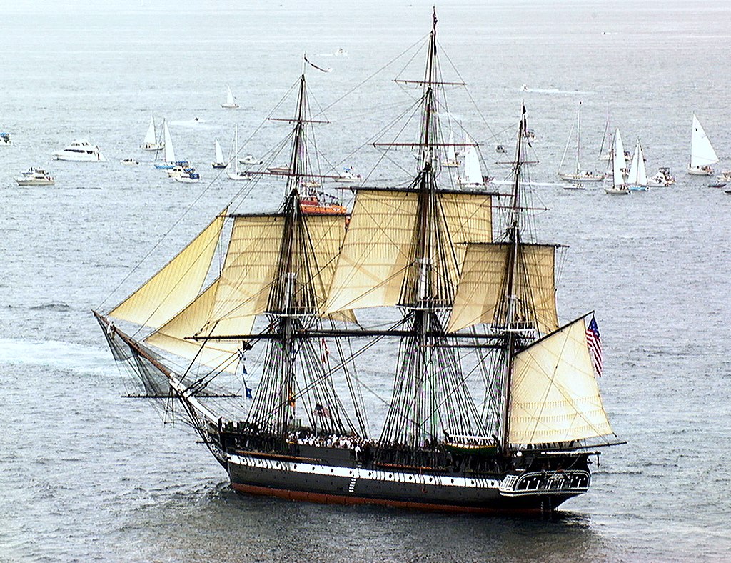 Fregatte USS Constitution letzte, noch erhaltene Kriegsfregatte aus dem US-B&uuml;rgerkrieg &copy; Todd Stevens, Public domain, via Wikimedia Commons