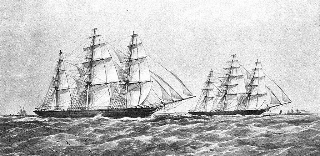 Taiping undAriel z&auml;hlten mit zu den schnellsten Tee-Klippern in Kompositbauweise &copy; Unknown source, Public domain, via Wikimedia Commons