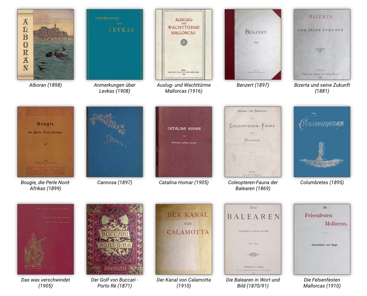 &Uuml;bersicht der 58 B&uuml;cher Salvators in alphabetischer Reihenfolge