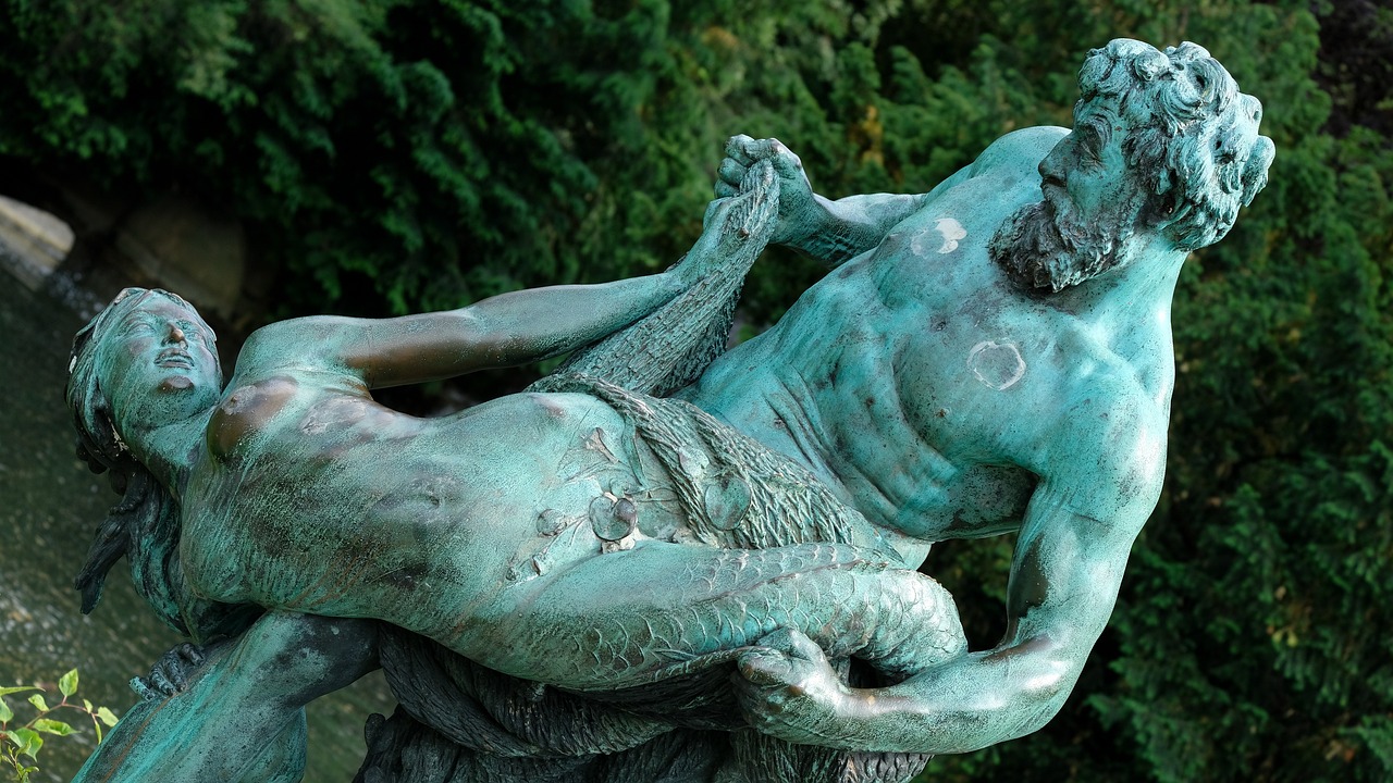 Poseidon und eine Meerjungfrau &copy; Gervink/pixabay