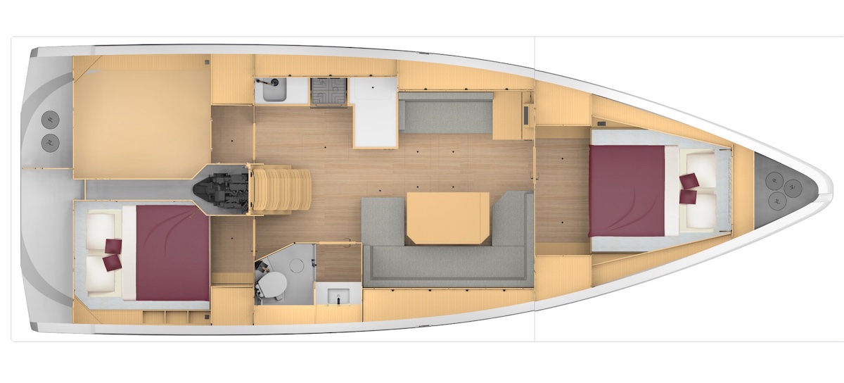 Die Bavaria 42C bietet bis zum bulligen Vorschiff beeindruckend viel Platz