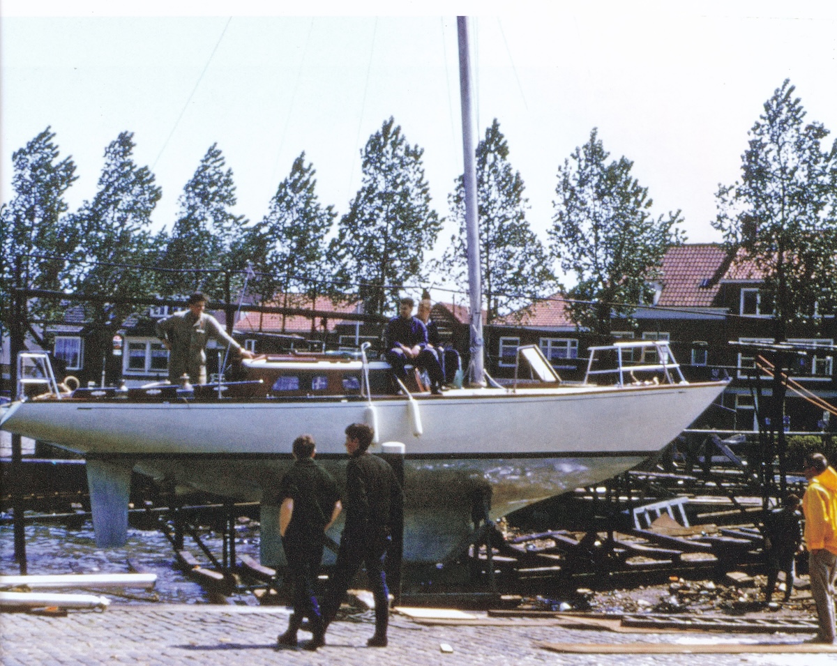 &bdquo;Rabbit&ldquo; 1965 mit separatem Ruder und dem bald verbotenen zur&uuml;ckgesetzten Bugkorb