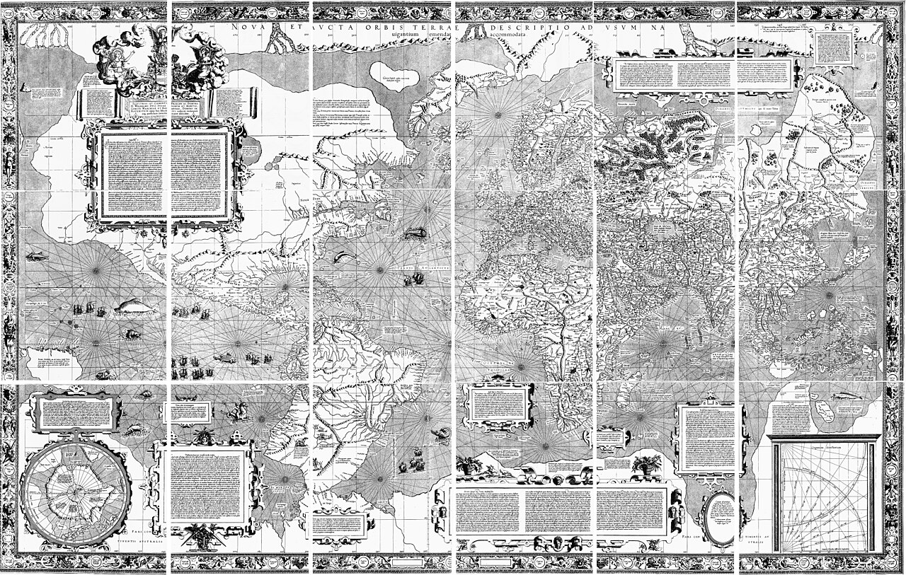Seekarte von Mercator &copy; Gerardus Mercator, Public domain, via Wikimedia Commons