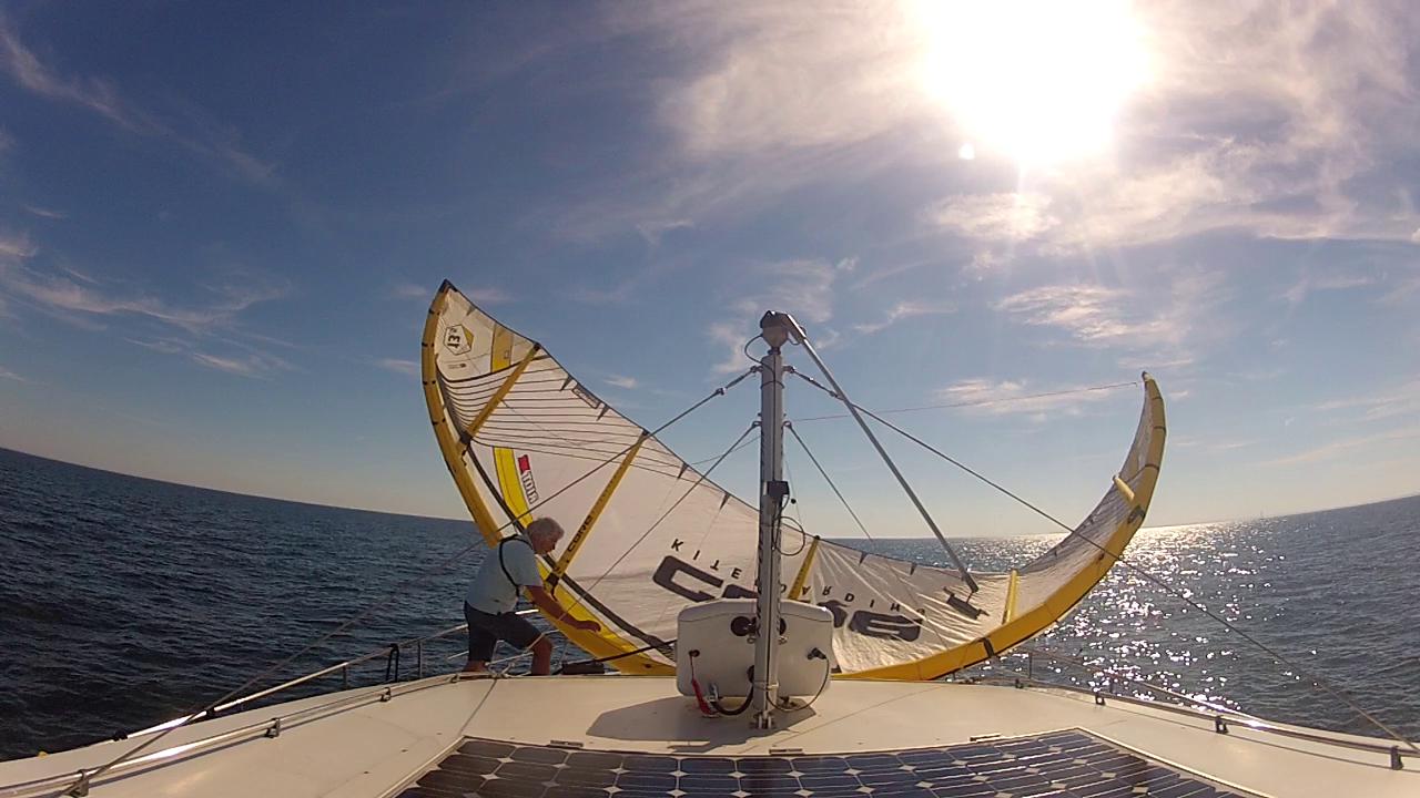 Wind tanken (Kite für Motorboote)